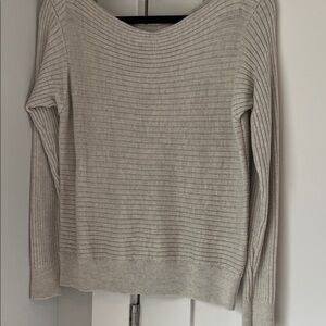 Babaton Heather Gray Crew Neck Sweater